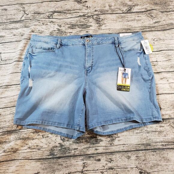 🤑NWT Royalty Women's Slim Stretch Denim Jean Shorts - Picture 1 of 3